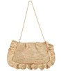 Loeffler Randall Raffia Mavis Ruffle Trim Flat Clutch Bag - Image 1