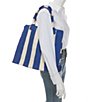 Loeffler Randall Striped Raffia Tote Bag - Image 4