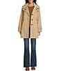 London Fog Double Collar Long Sleeve Belted Single Breasted Trench Coat, Color:British Khaki - Image 3