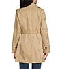 London Fog Double Collar Long Sleeve Belted Single Breasted Trench Coat, Color:British Khaki - Image 2