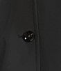 London Fog Point Collar Hooded Button Front A-Line Raglan Single Breasted Coat - Image 5