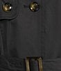 London Fog Single Breasted Point Collar Belted Trench Coat, Color:Black - Image 6