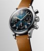 Color:Brown - Image 2 - Men's Avigation BigEye Automatic Brown Leather Strap Watch