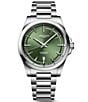 Longines Men's Conquest Automatic Stainless Steel Bracelet Watch, Color:Silver/Green - Image 1