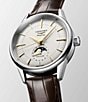 Longines Men's Heritage Classic Automatic Stainless Steel Alligator Strap Watch, Color:Silver - Image 2