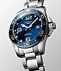 Longines Men's Hydroconquest Automatic Stainless Steel Bracelet Watch, Color:Silver/Blue - Image 2