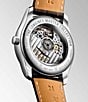 Longines Men's Master Collection Automatic Brown Leather Strap Watch, Color:Brown - Image 3