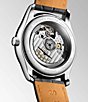 Longines Unisex Master Collection Automatic Grey Leather Strap Watch - Image 3