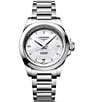 Color:Silver - Image 1 - Women's Conquest Collection Automatic Stainless Steel Bracelet Watch