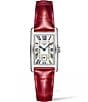 Color:Red - Image 1 - Women's Dolcevita Quartz Analog Red Leather Strap Watch