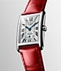Color:Red - Image 2 - Women's Dolcevita Quartz Analog Red Leather Strap Watch