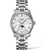 Longines Women's Master Collection Automatic Stainless Steel Bracelet Watch, Color:Silver - Image 1