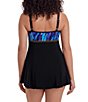 Longitude Glided Panthera Long Torso Empire Princess Square Neck One Piece Swimdress - Image 2
