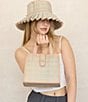 Color:Avoca - Image 6 - Avoca Mini Gallery Weave Straw Tote Bag