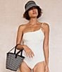 Lorna Murray Malta Striped San Sebastian Weave Straw Sun Visor, Color:Malta - Image 5
