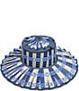 Lorna Murray Mediterranean Island Capri Maxi Pleated Straw Sun Hat, Color:Mediterranean - Image 2