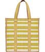 Color:Cammeray - Image 2 - Occason Cammeray Stripe Weave Straw Tote Bag