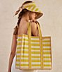 Color:Cammeray - Image 5 - Occason Cammeray Stripe Weave Straw Tote Bag