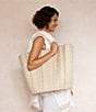 Lorna Murray Pleated Tropez Raffia Maxi Tote Bag, Color:Avoca - Image 2