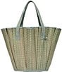Lorna Murray Pleated Tropez Raffia Midi Tote Bag, Color:Fiji - Image 1