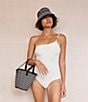 Lorna Murray Pleated Tropez Raffia Mini Tote Bag, Color:Malta - Image 2