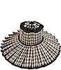 Color:Roma - Image 2 - Roma Luxe Resort Oversized Weave Pleated Sun Hat