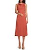 Color:Rust - Image 1 - Dress Desert Marigold Cowl Neck Sleeveless Midi Dress