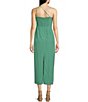 Color:Field Green - Image 2 - Willow In The Wind Ribbed One Shoulder Sleeveless Double Strap Maxi Dress