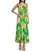 Color:Green Large Scale Floral - Image 3 - Floral Printed Tiered Coordinating Long Skirt