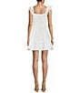 Color:White - Image 2 - V-Neck Smocked Tiered Ruffled Dress