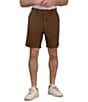 Color:Coffee - Image 1 - 9#double; Inseam Twill Shorts