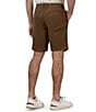 Color:Coffee - Image 2 - 9#double; Inseam Twill Shorts