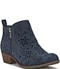 Lucky Brand Basel Perforated Block Heel Booties - Image 1