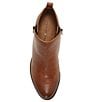 Color:Toffee - Image 6 - Basel Smooth Leather Side Zip Block Heel Booties