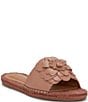 Lucky Brand Biricha Floral Leather Flat Sandals