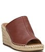 Color:Henna - Image 1 - Cabriah Leather Espadrille Wedge Sandals
