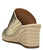 Color:Platino - Image 4 - Cabriah Metallic Leather Espadrille Wedge Sandals