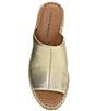 Color:Platino - Image 6 - Cabriah Metallic Leather Espadrille Wedge Sandals
