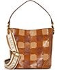 Color:Natural - Image 1 - Cali Checkered Bucket Bag