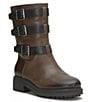 Color:Dark Dune - Image 1 - Cheviss Leather Buckle Strap Lug Sole Moto Boots