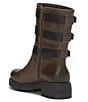 Color:Dark Dune - Image 3 - Cheviss Leather Buckle Strap Lug Sole Moto Boots