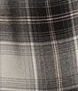Color:Black Plaid - Image 5 - Cloud Plaid Print Point Collar Long Sleeve Button Front Boyfriend Shirt