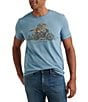 Color:Allure Blue - Image 1 - Coyote Biker Burnout Short-Sleeve Graphic T-Shirt
