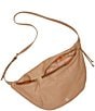 Color:Barley - Image 3 - Feyy Gold Hardware Leather Sling Bag