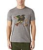 Color:Heather Grey - Image 1 - Jeans Gambling Bird Short-Sleeve Graphic T-Shirt