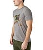 Color:Heather Grey - Image 3 - Jeans Gambling Bird Short-Sleeve Graphic T-Shirt
