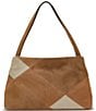 Color:Barley Patchwork - Image 1 - Jema Leather Patchwork Shoulder Bag