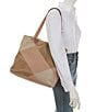 Color:Barley Patchwork - Image 5 - Jema Leather Patchwork Tote Bag