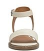 Color:Light Putty - Image 5 - Kimaya Embossed Leather Ankle Strap Sandals