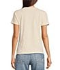 Color:Soft Pink - Image 2 - Knit Queen Of Spades Crew Neck Short Sleeve Relaxed Fit Classic Tee